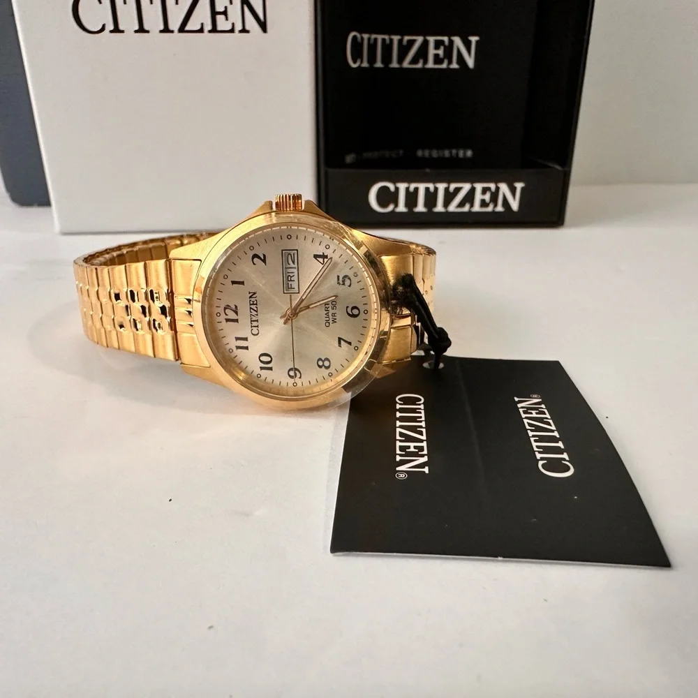 Authentic New CITIZEN Women’s  Quartz Gold Dial Ladies Watch MOVEMENT